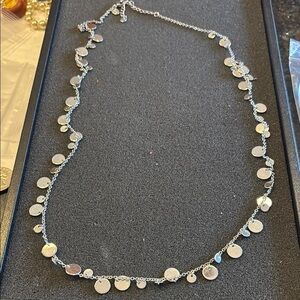 Lia Sophia Elegant Silver Disc Necklace